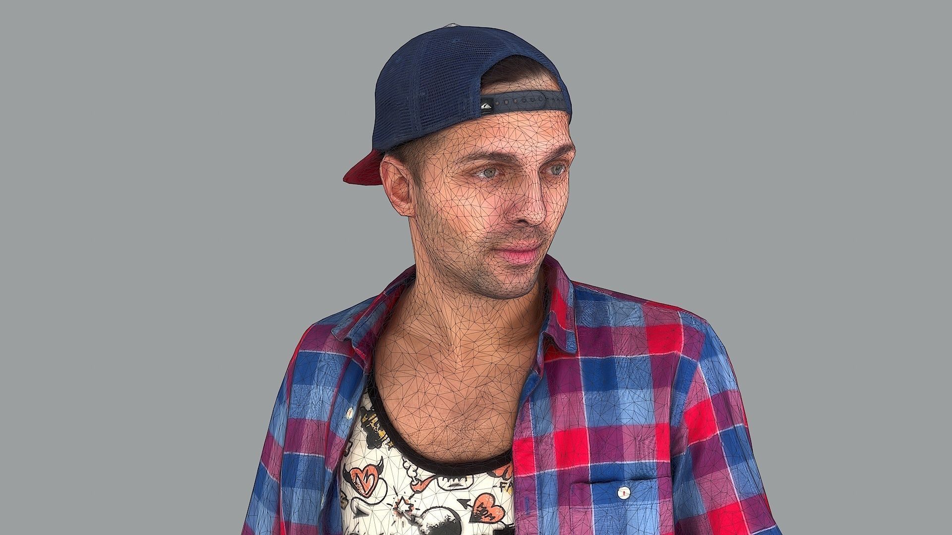 Young Guy Caught Off Guard 3D model_8