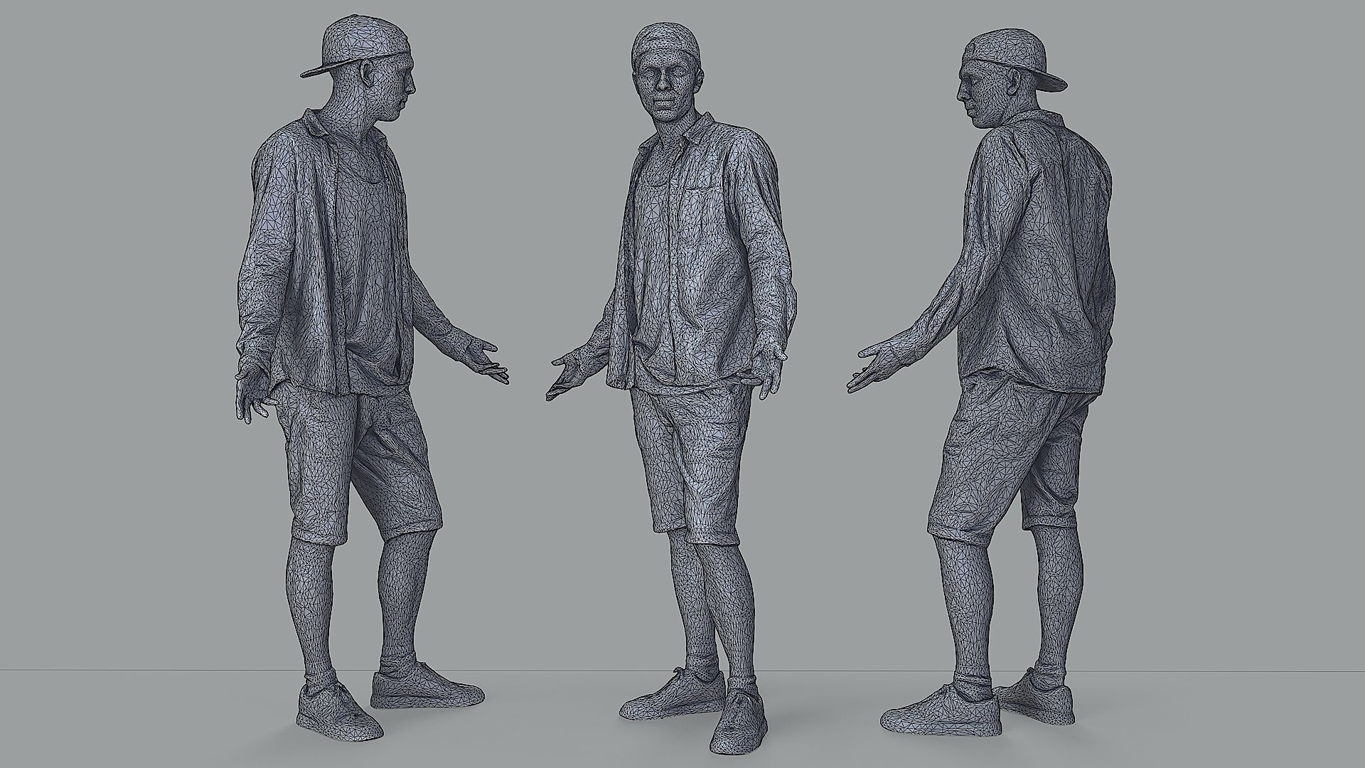 Young Guy Caught Off Guard 3D model_3