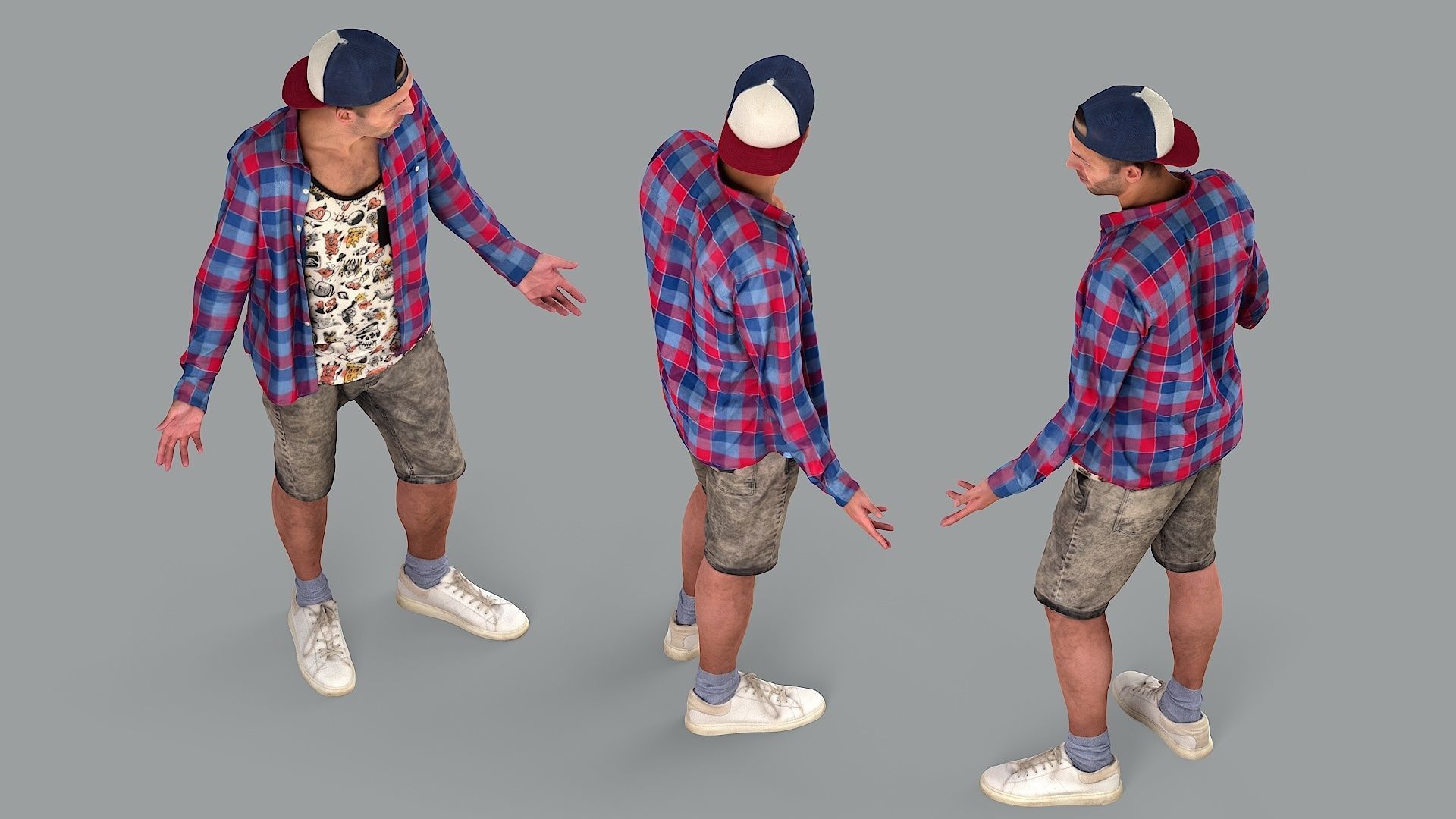 Young Guy Caught Off Guard 3D model_4