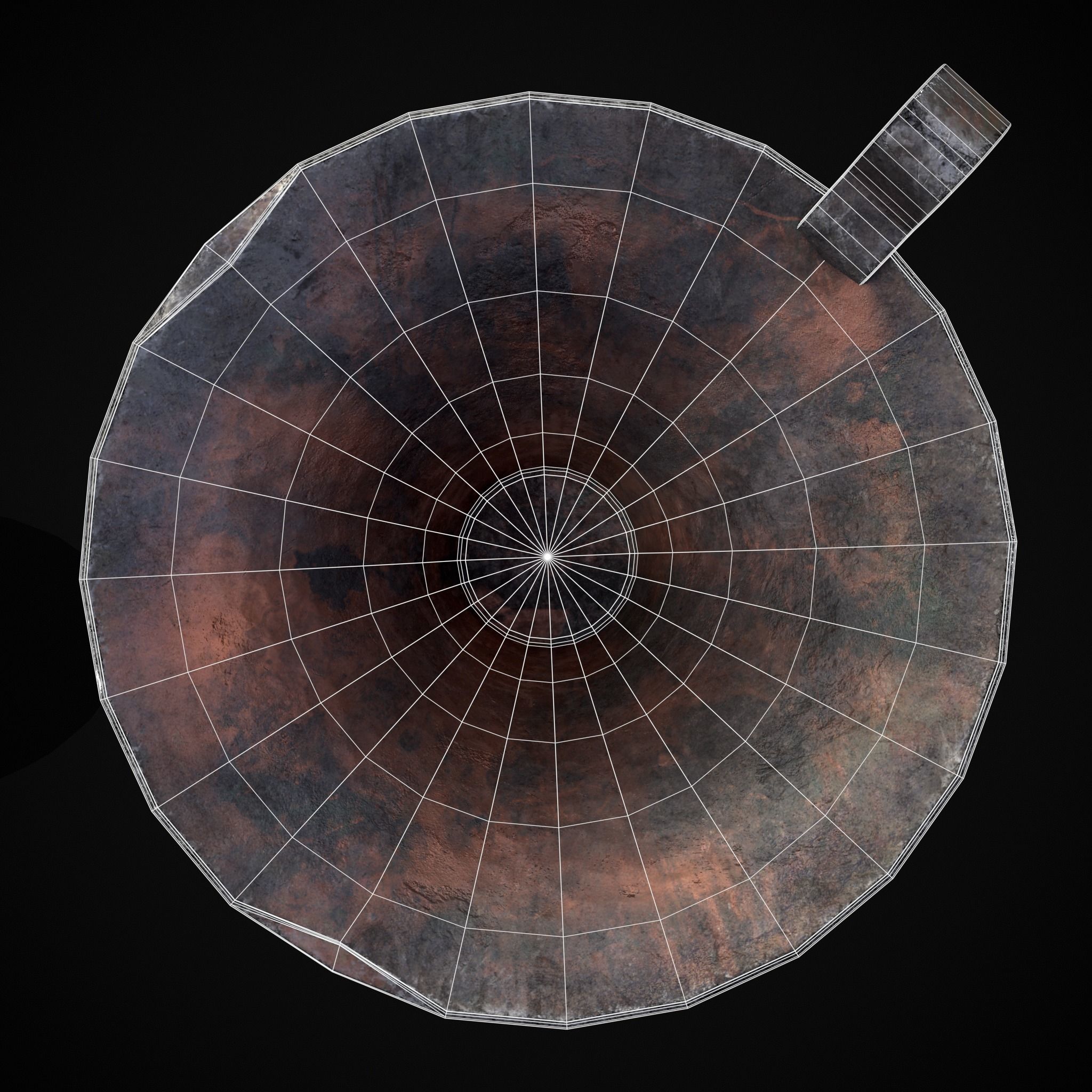 Medieval Elegant Pewter Pitcher Low-poly 3D model_6