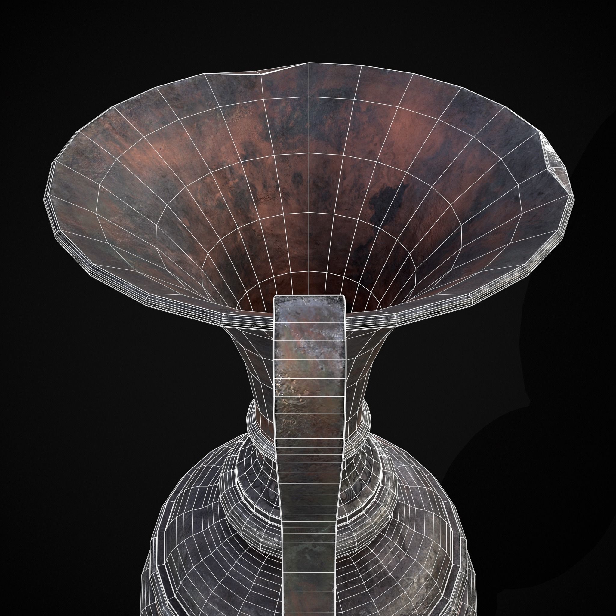 Medieval Elegant Pewter Pitcher Low-poly 3D model_16