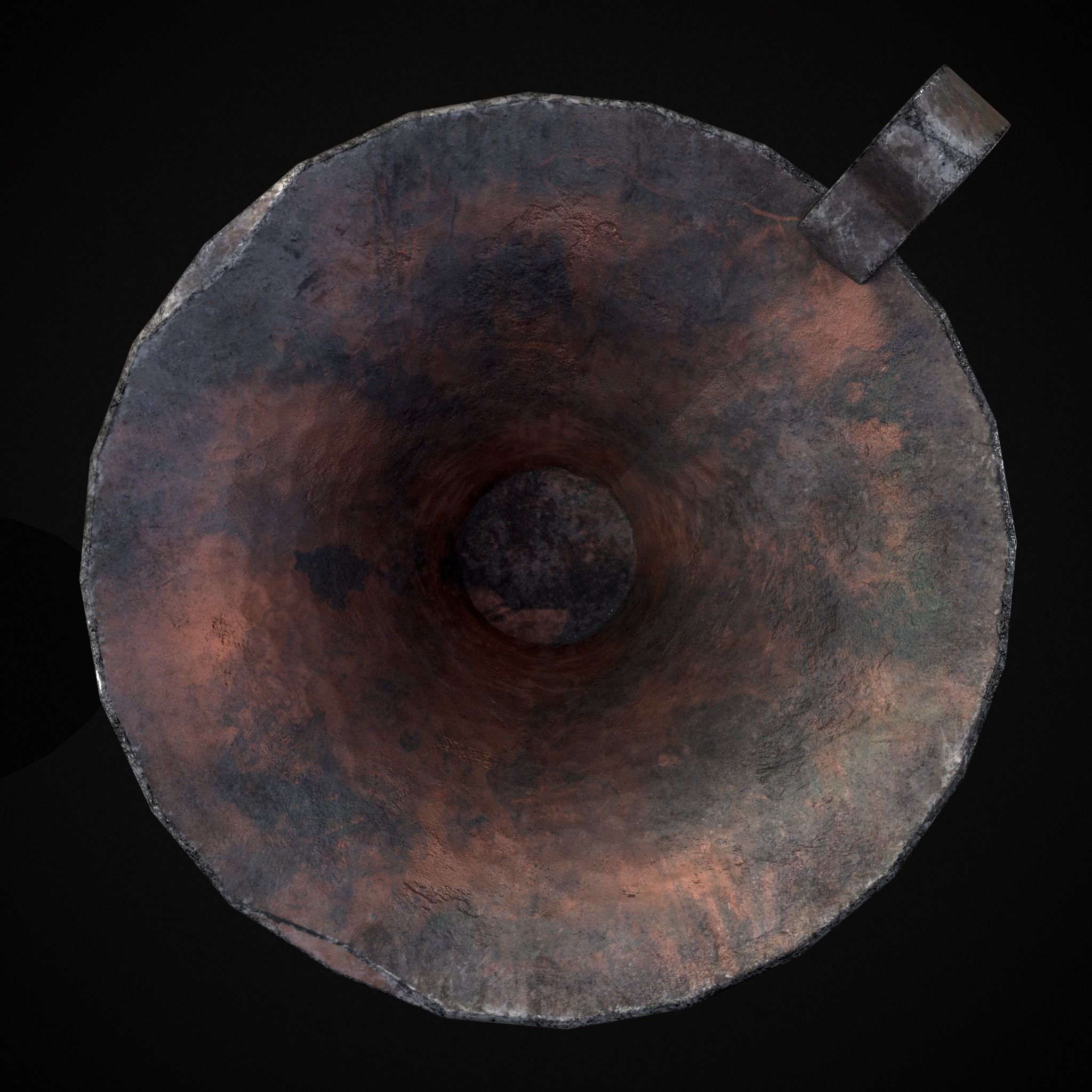 Medieval Elegant Pewter Pitcher Low-poly 3D model_5