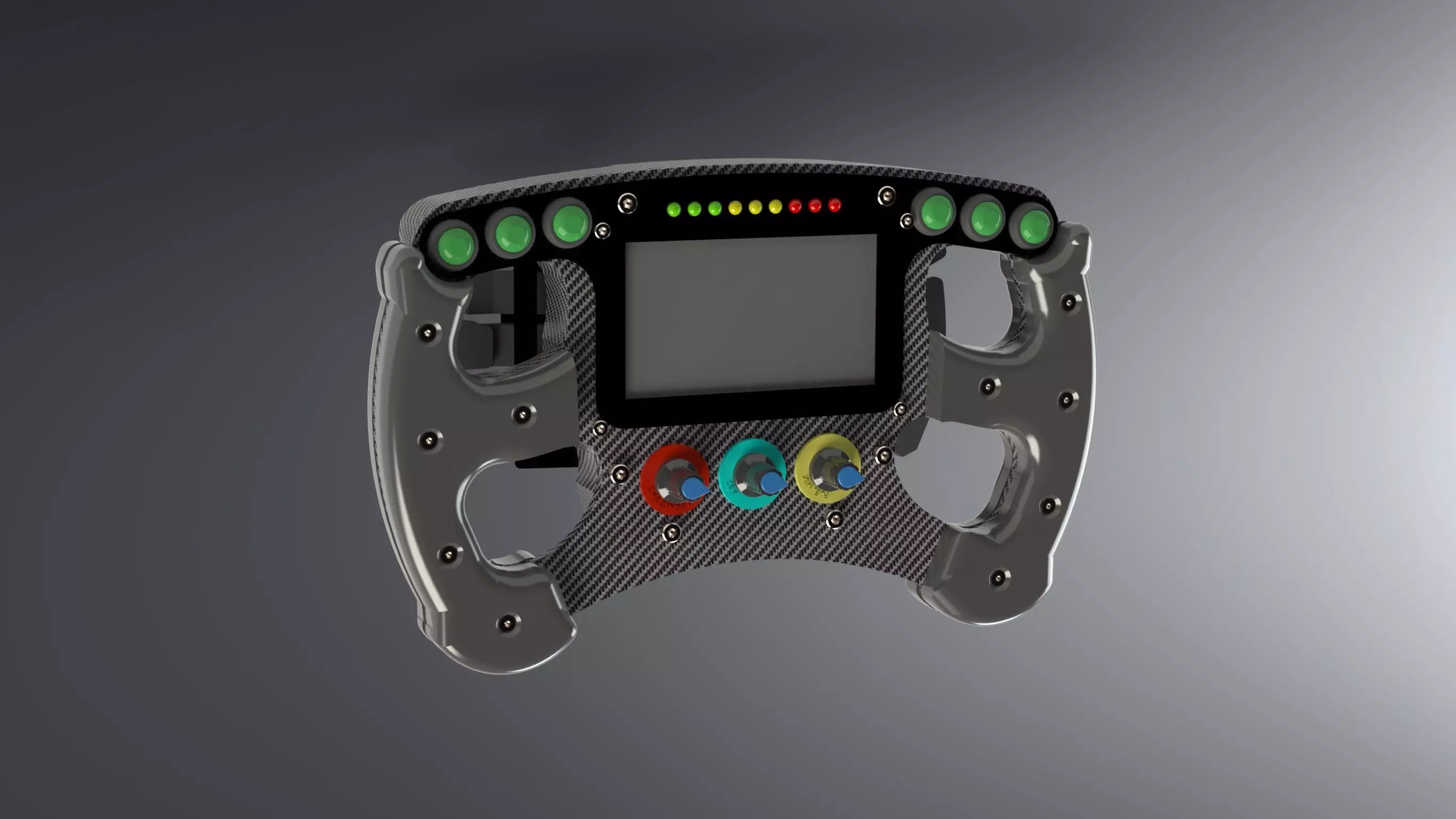 CLZ Steering Whell V1 F1 Steering Wheel Design for Similation 3D model_0