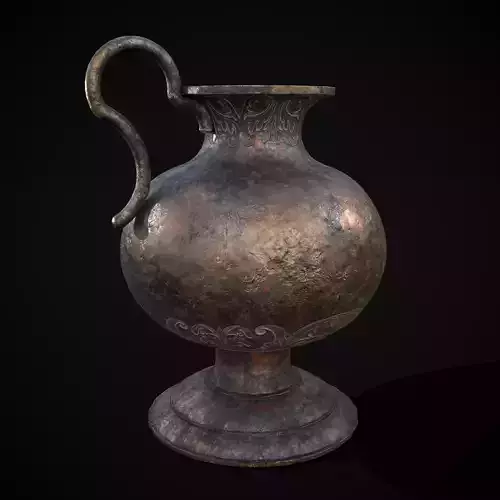 Medieval Pewter Pitcher  Low-poly 3D model