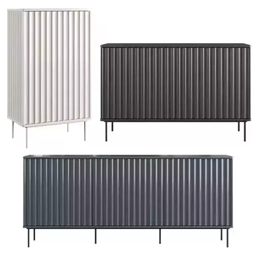 Decotique Wave Sideboard 1d-2d-3d 3D model Decotique Wave Sideboard 1d-2d-3d 3D model
