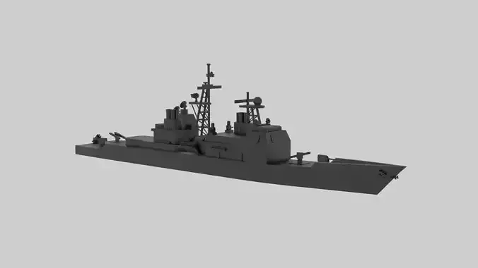 USS Ticonderoga - Model for small scale printing