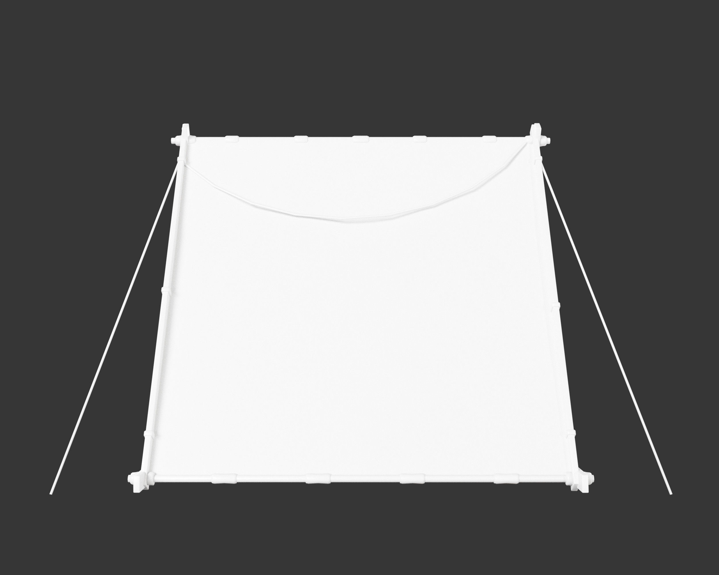 Medieval Knightly Camp Tent Medium Low-poly 3D model_10