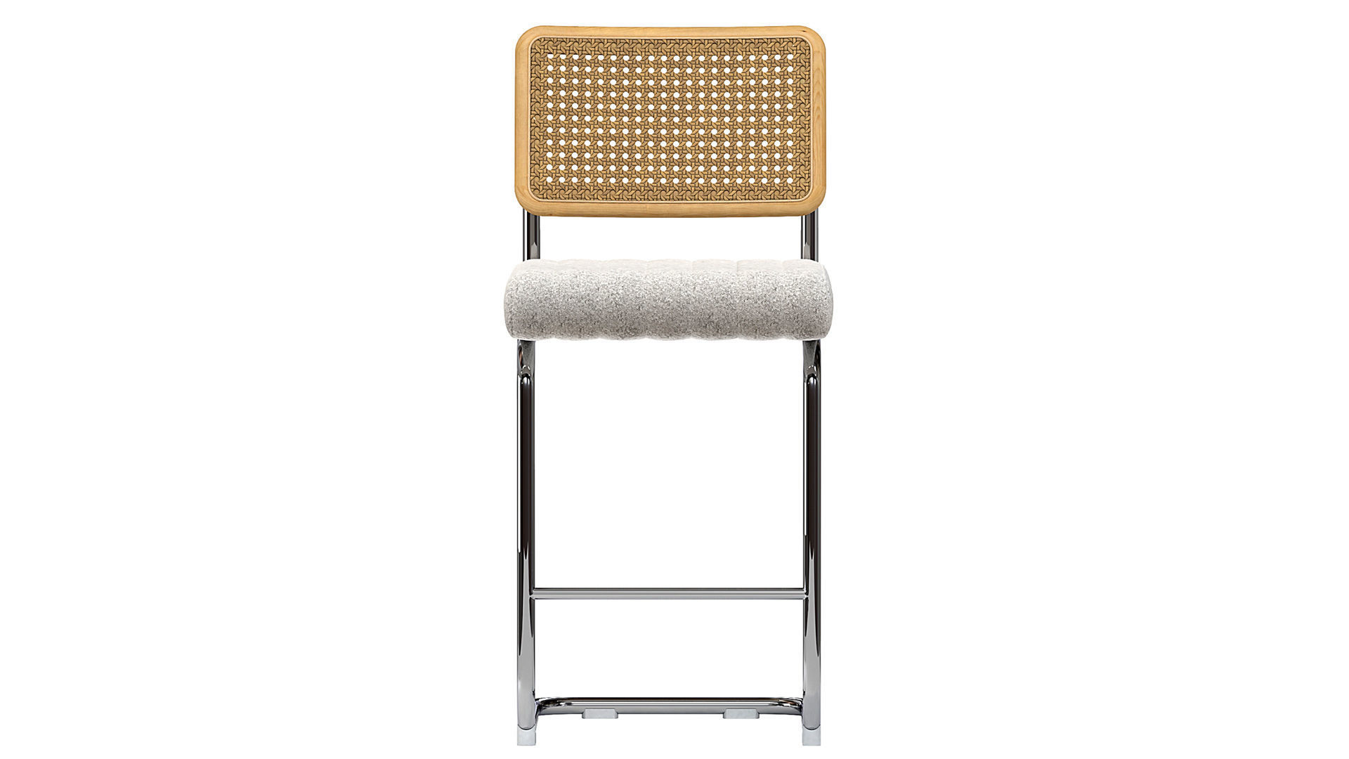 Blake Rattan Boucle Bar Stool 3D model_7