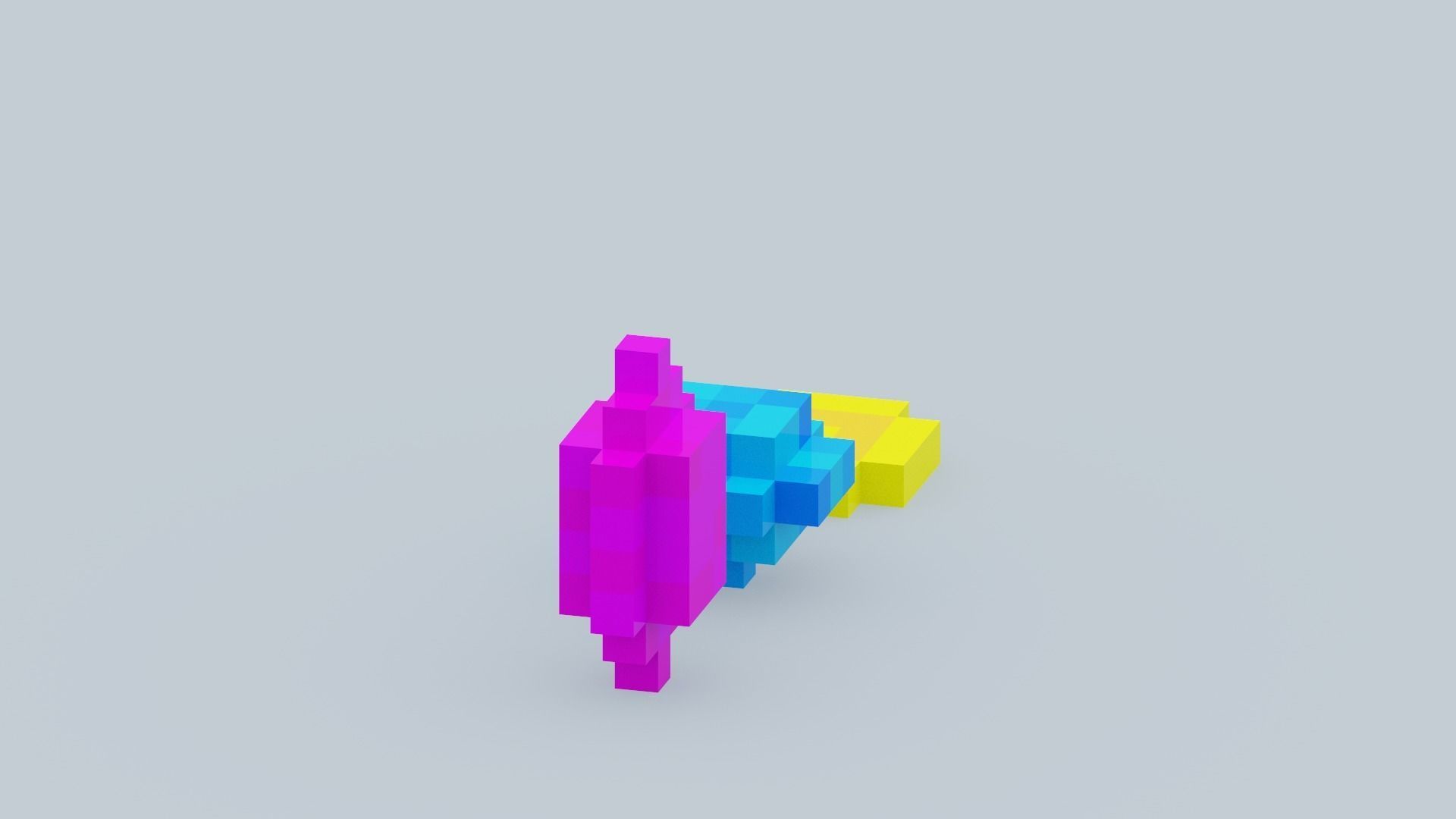 Voxel Diamonds Low-poly 3D model_4