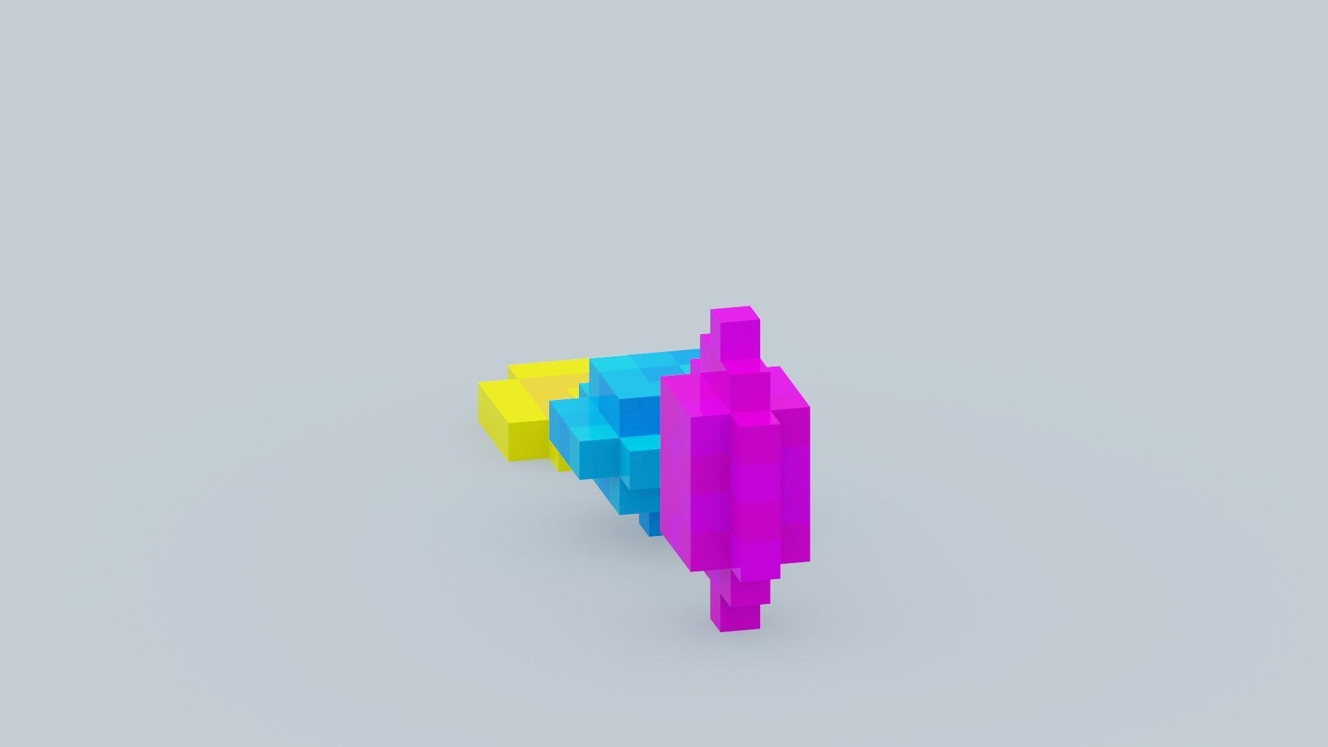 Voxel Diamonds Low-poly 3D model_3