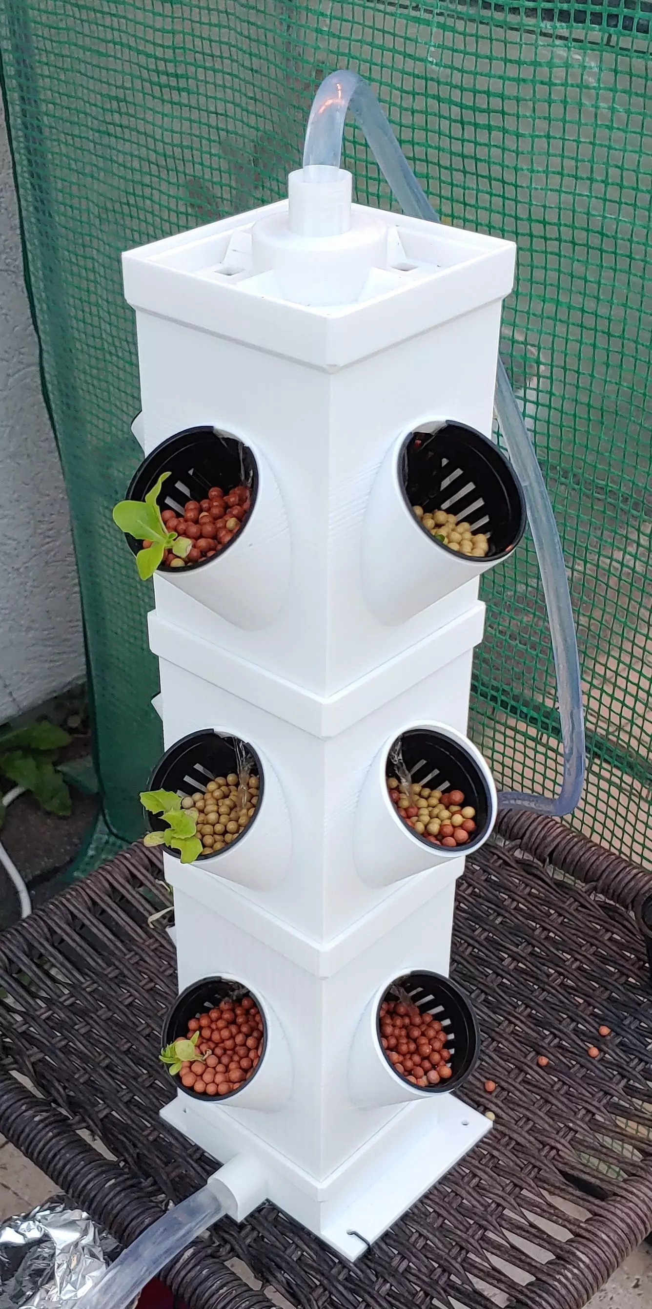 Modular hydroponic tower 3D print model