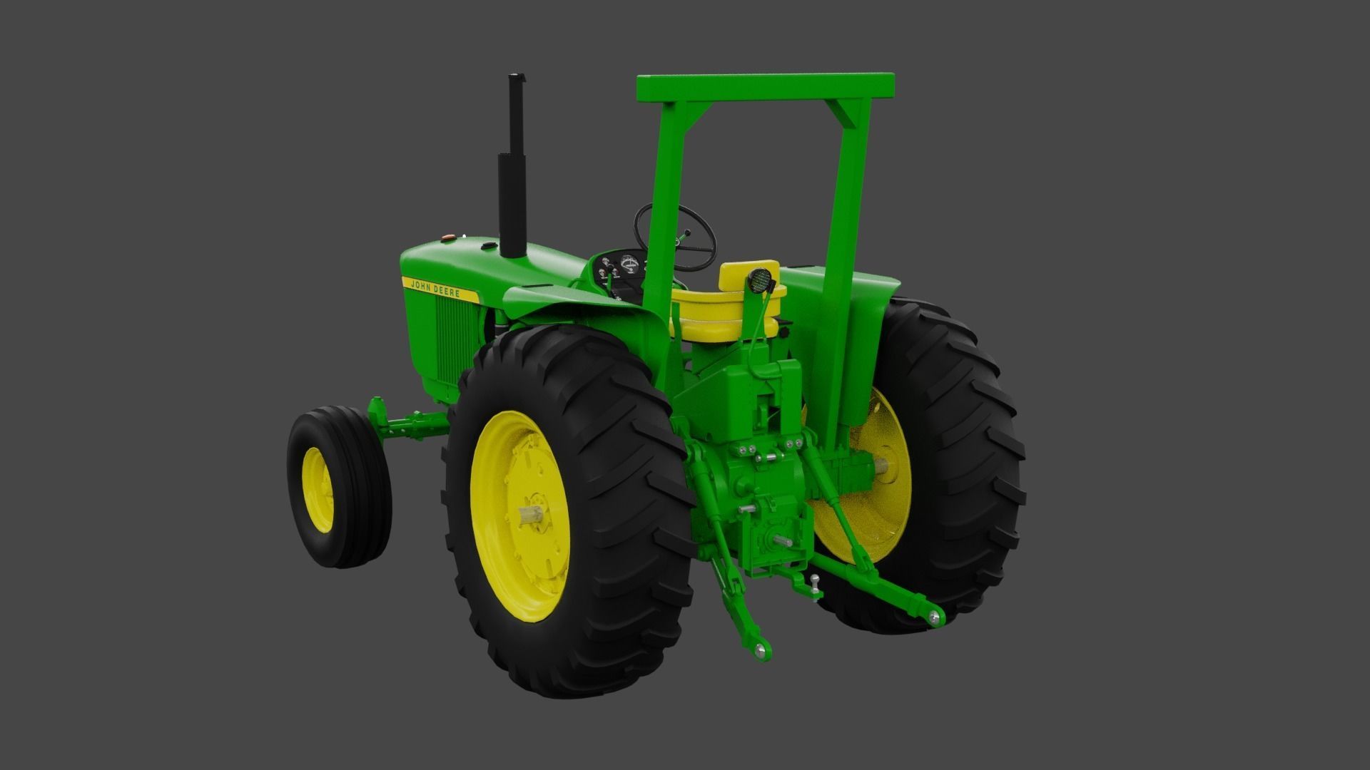 John Deere 4020 4010 4000 Synchroshift 3D model_4