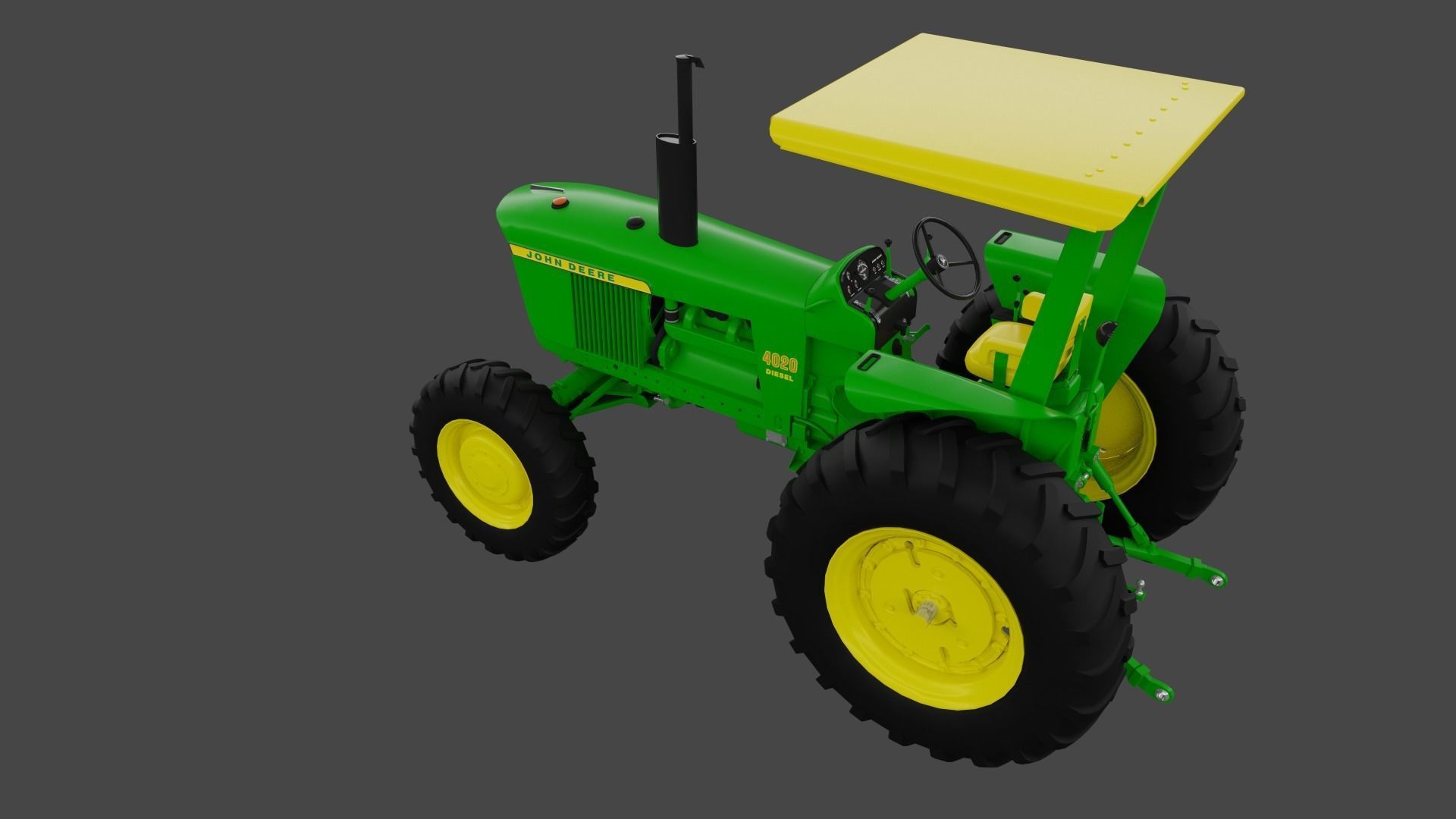 John Deere 4020 4010 4000 Synchroshift 3D model_1