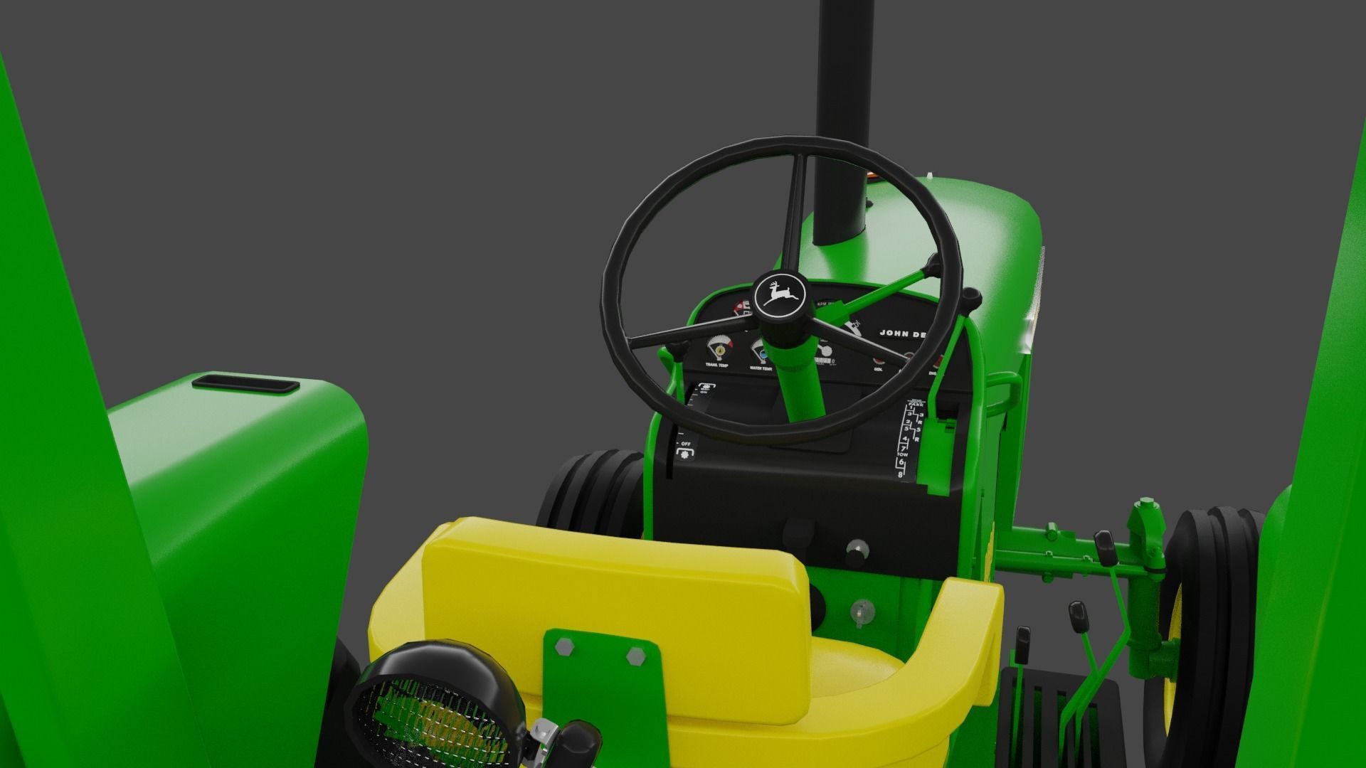John Deere 4020 4010 4000 Synchroshift 3D model_3