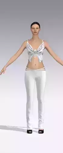 Blouse and pant look Butterfly shape 