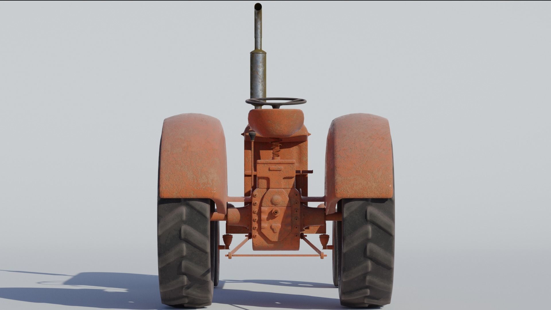 Old Tractor 3d Model 3D model_8
