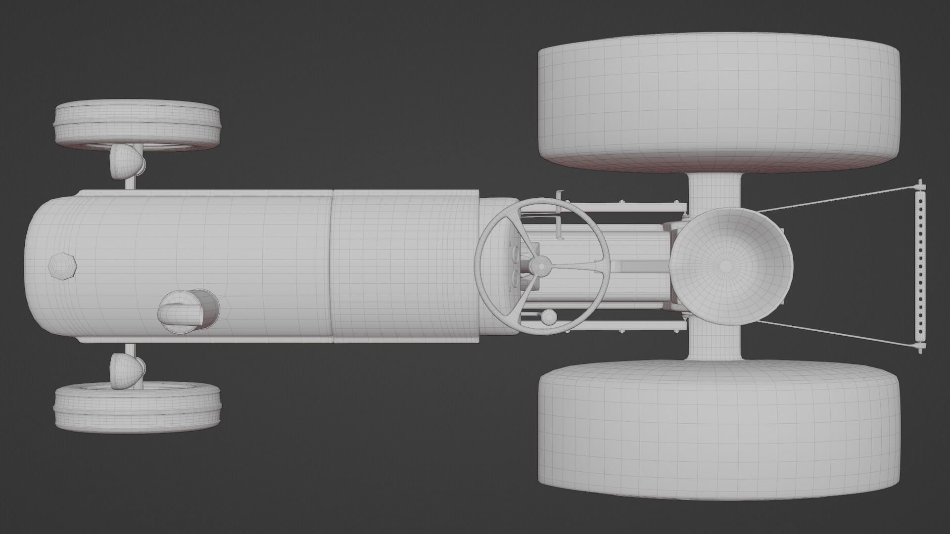 Old Tractor 3d Model 3D model_15