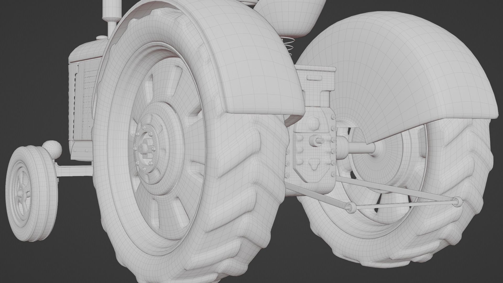 Old Tractor 3d Model 3D model_11