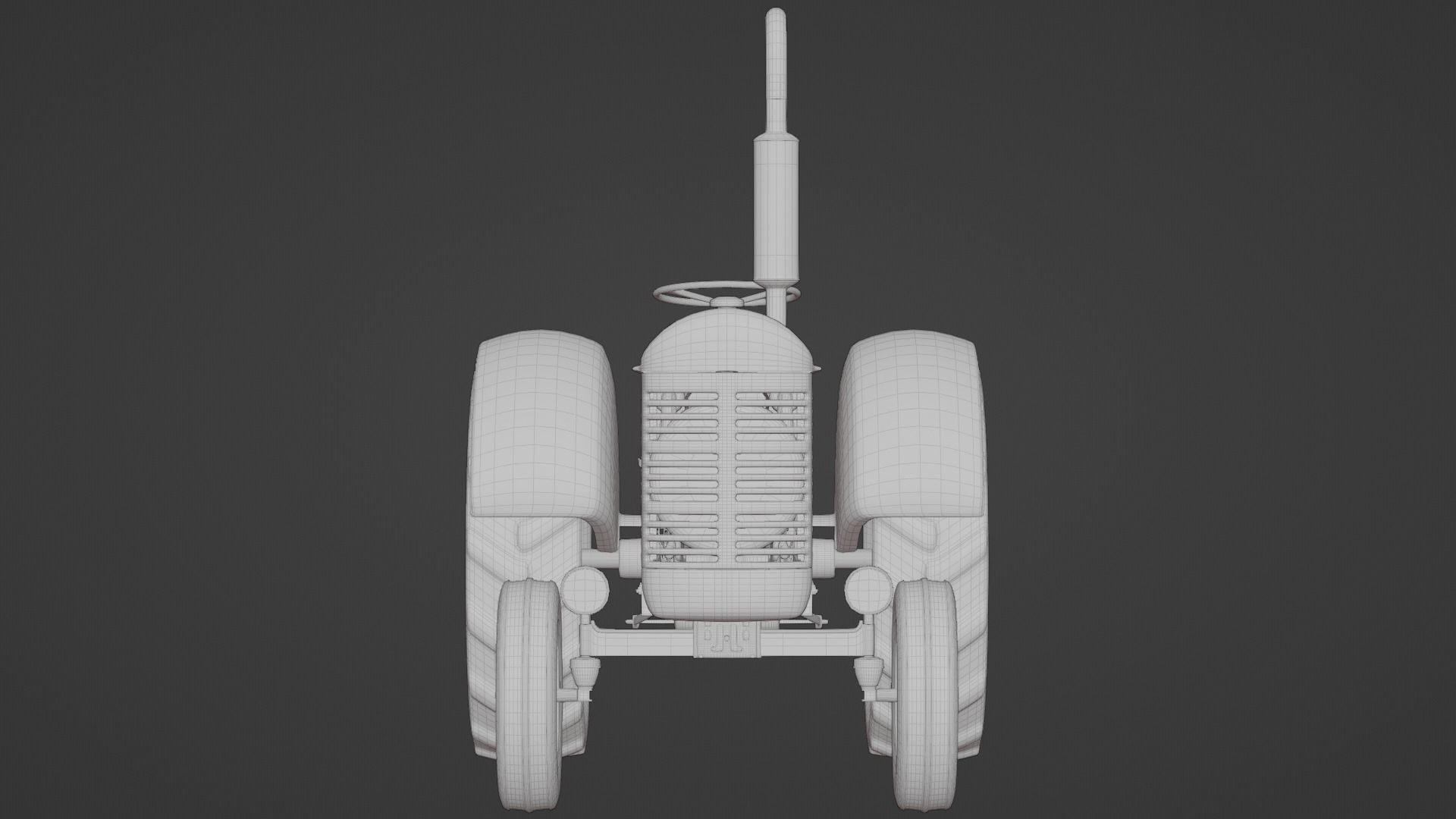 Old Tractor 3d Model 3D model_13