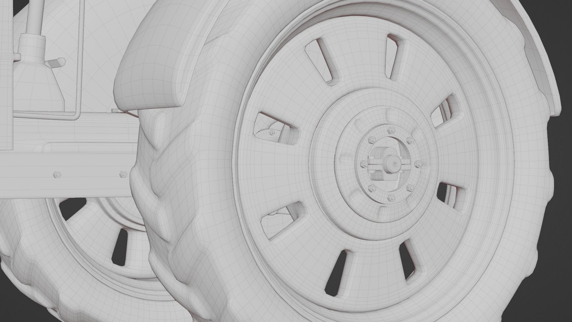 Old Tractor 3d Model 3D model_12