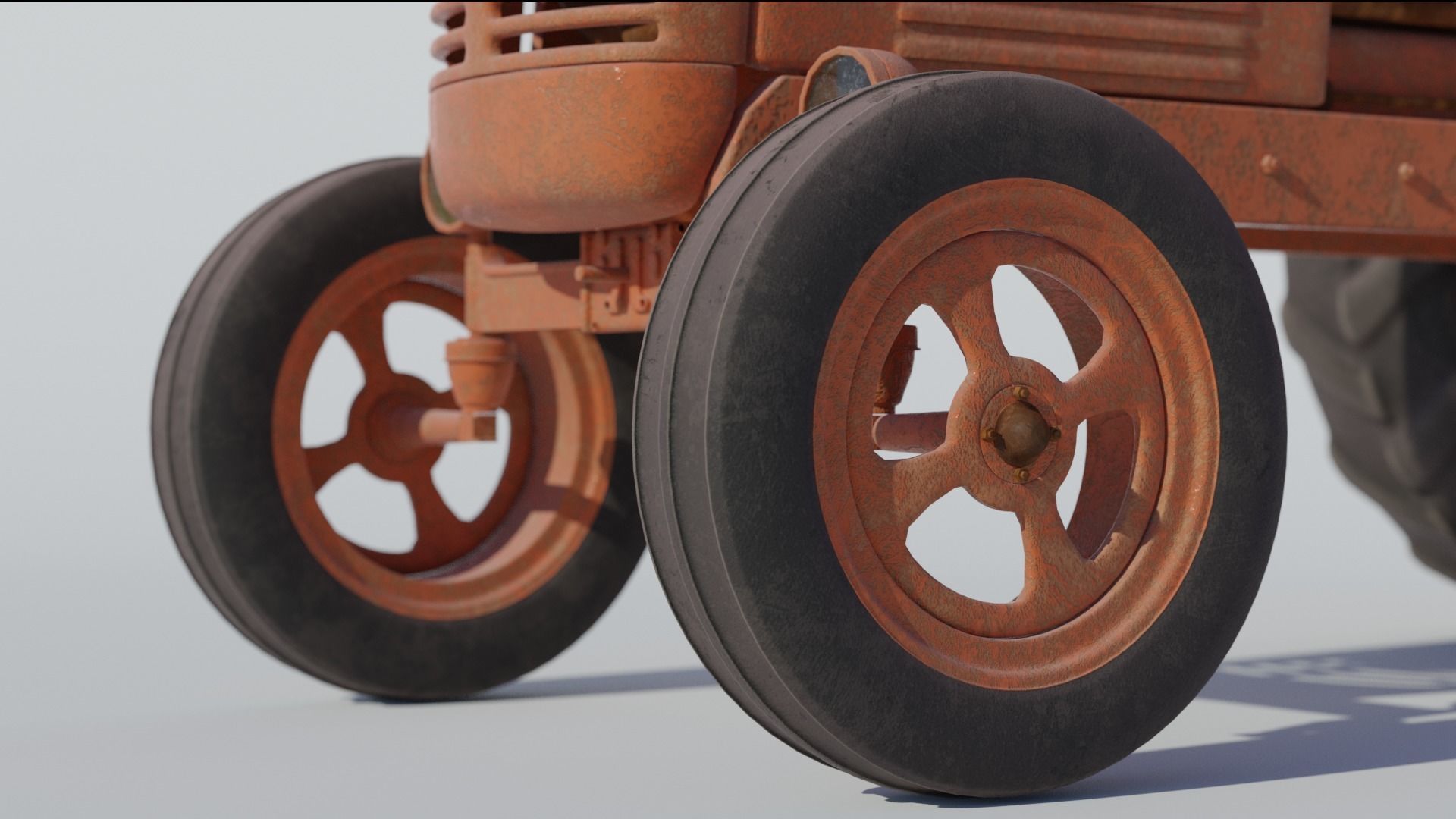 Old Tractor 3d Model 3D model_4