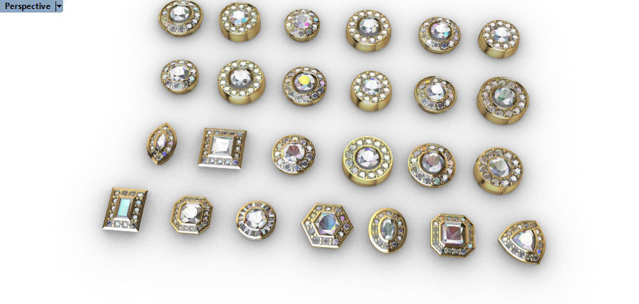 Various collection of Halo Heads jewelry findings 3D print model_16