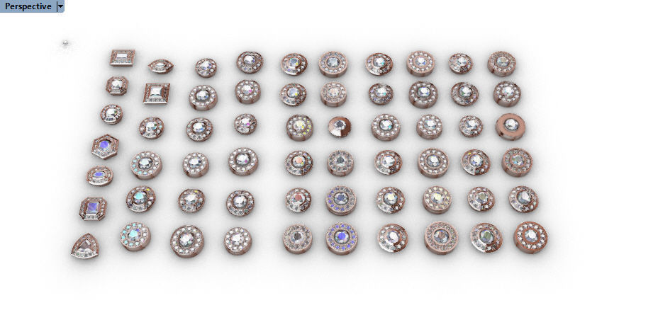 Various collection of Halo Heads jewelry findings 3D print model_2