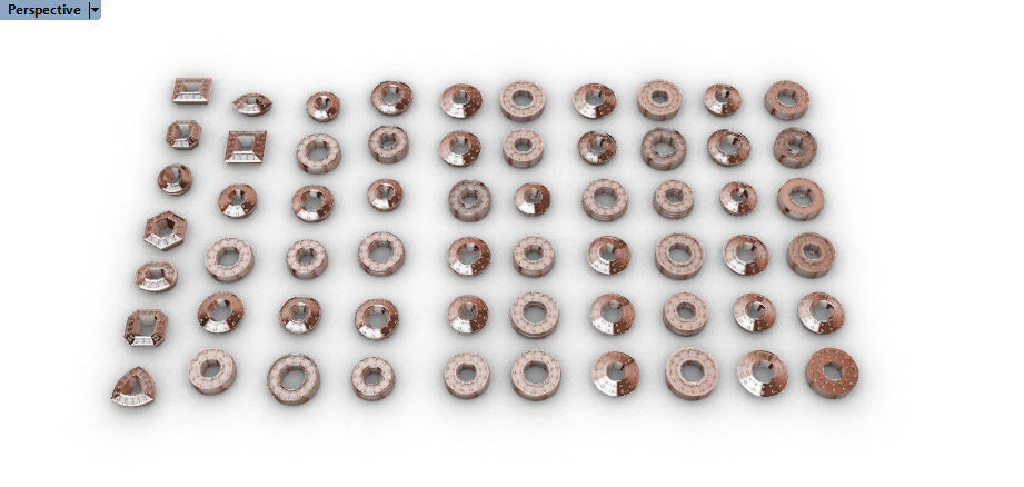 Various collection of Halo Heads jewelry findings 3D print model_3