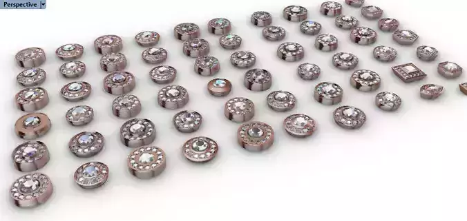 Various collection of Halo Heads jewelry findings  3D print model