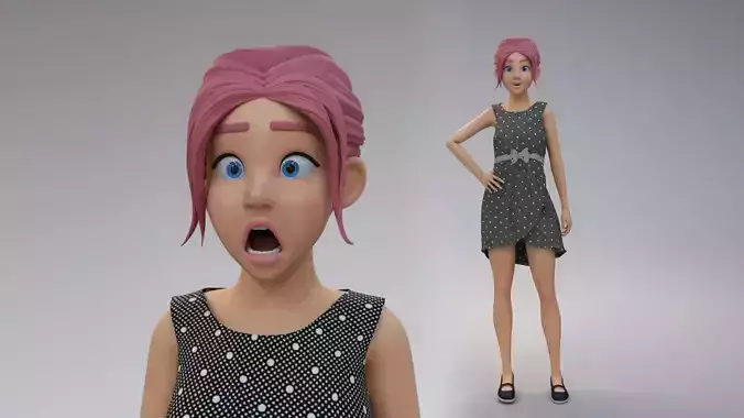 Girl  Character 3D model