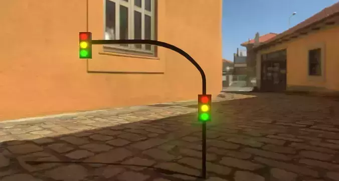 3D Model Traffic Light Printable High Poly STL OBJ FBX 3D model