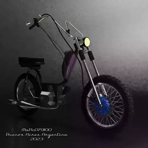 Zanella Chopper 48cc Moped 3D model