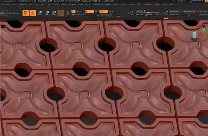 GOTHIC SQUARE ROSETTE FOR WALL PANELS STL model for CNC