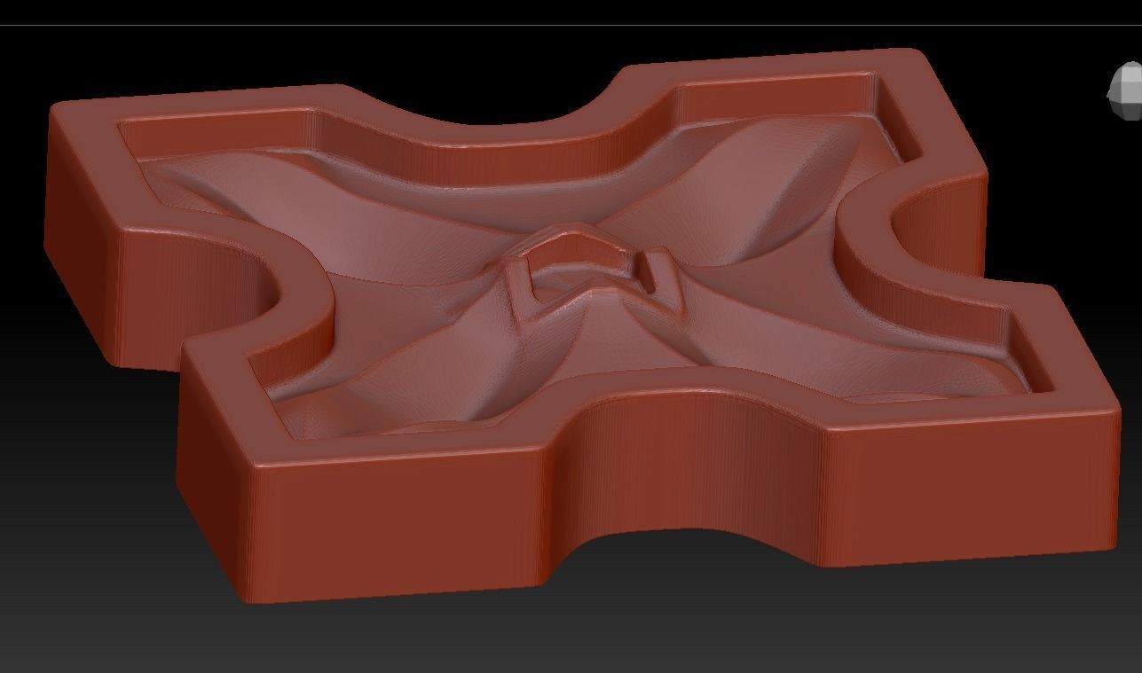 GOTHIC SQUARE ROSETTE FOR WALL PANELS STL model for CNC 3D model_9