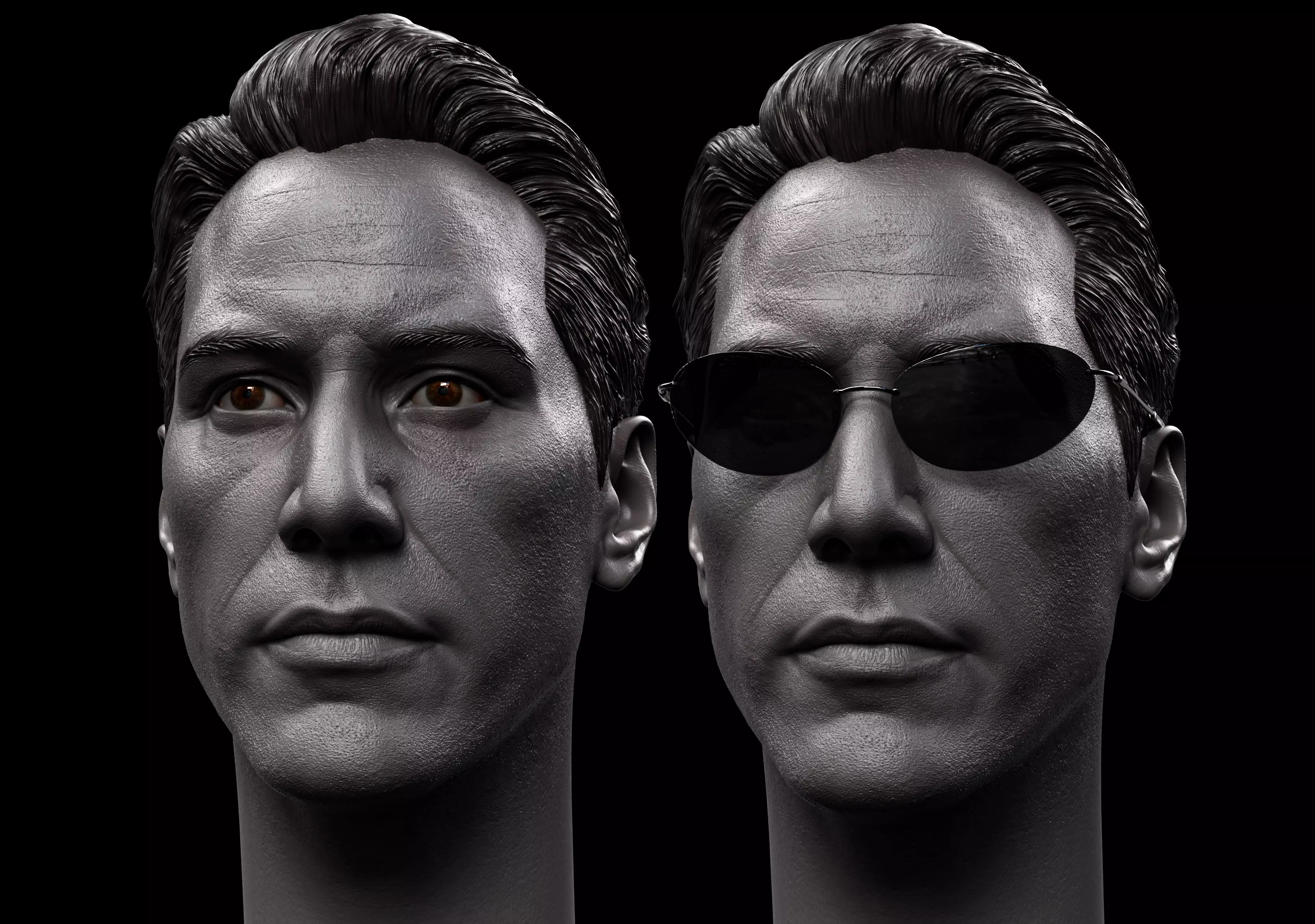 Keanu Reeves - Neo Head  3D print model_0