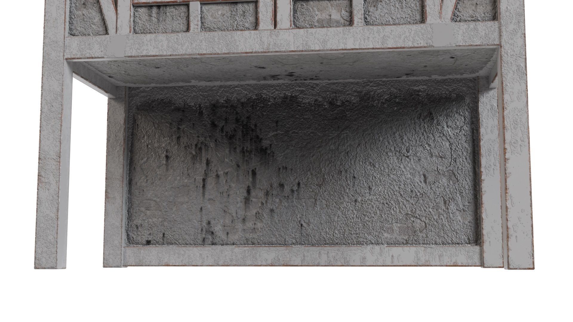 Low Poly Medieval House and Windmill Low-poly 3D model_4