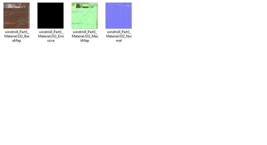 Low Poly Medieval House and Windmill Low-poly 3D model_12