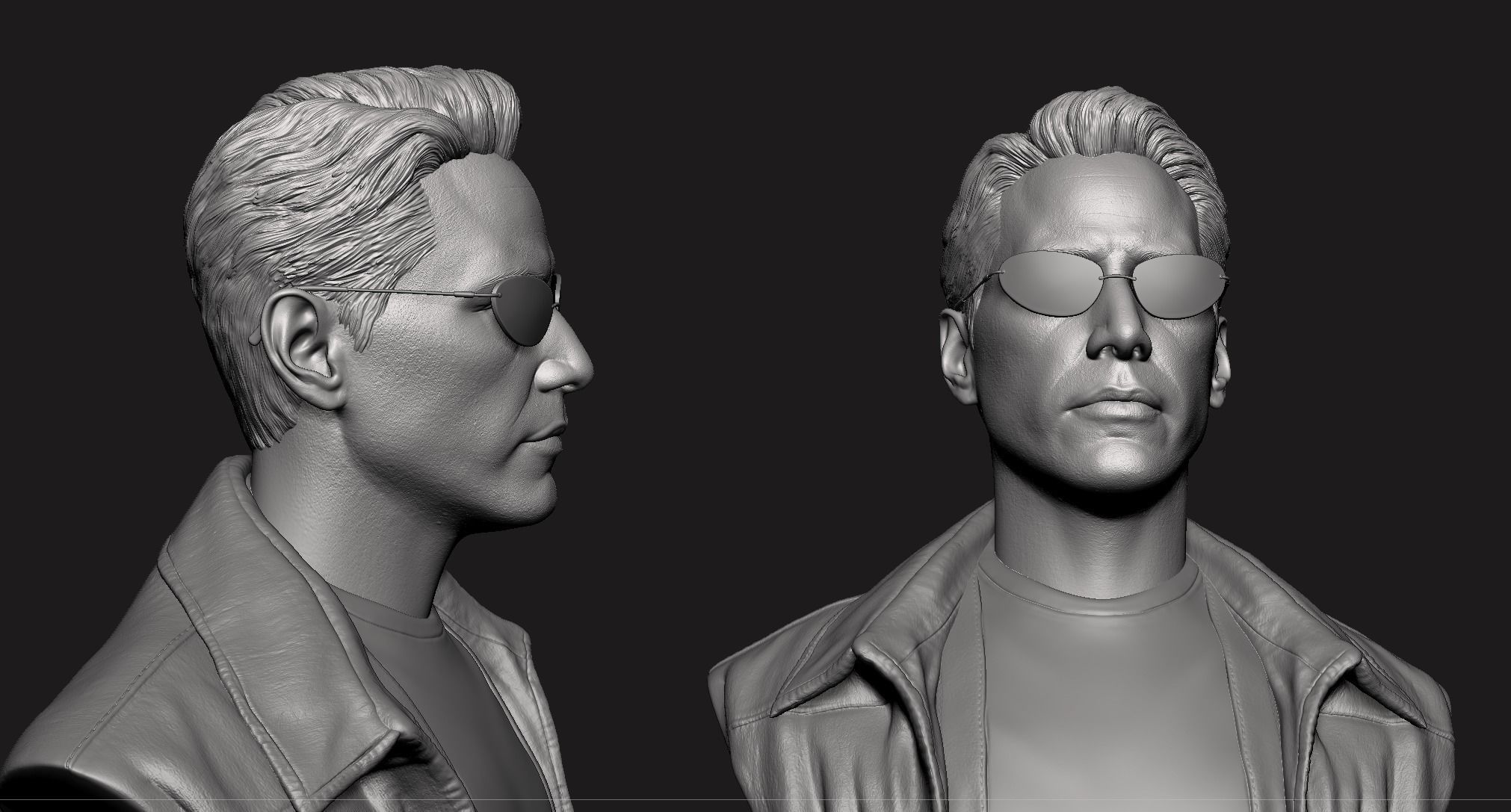 Keanu Reeves - Neo Bust 3D print model_8