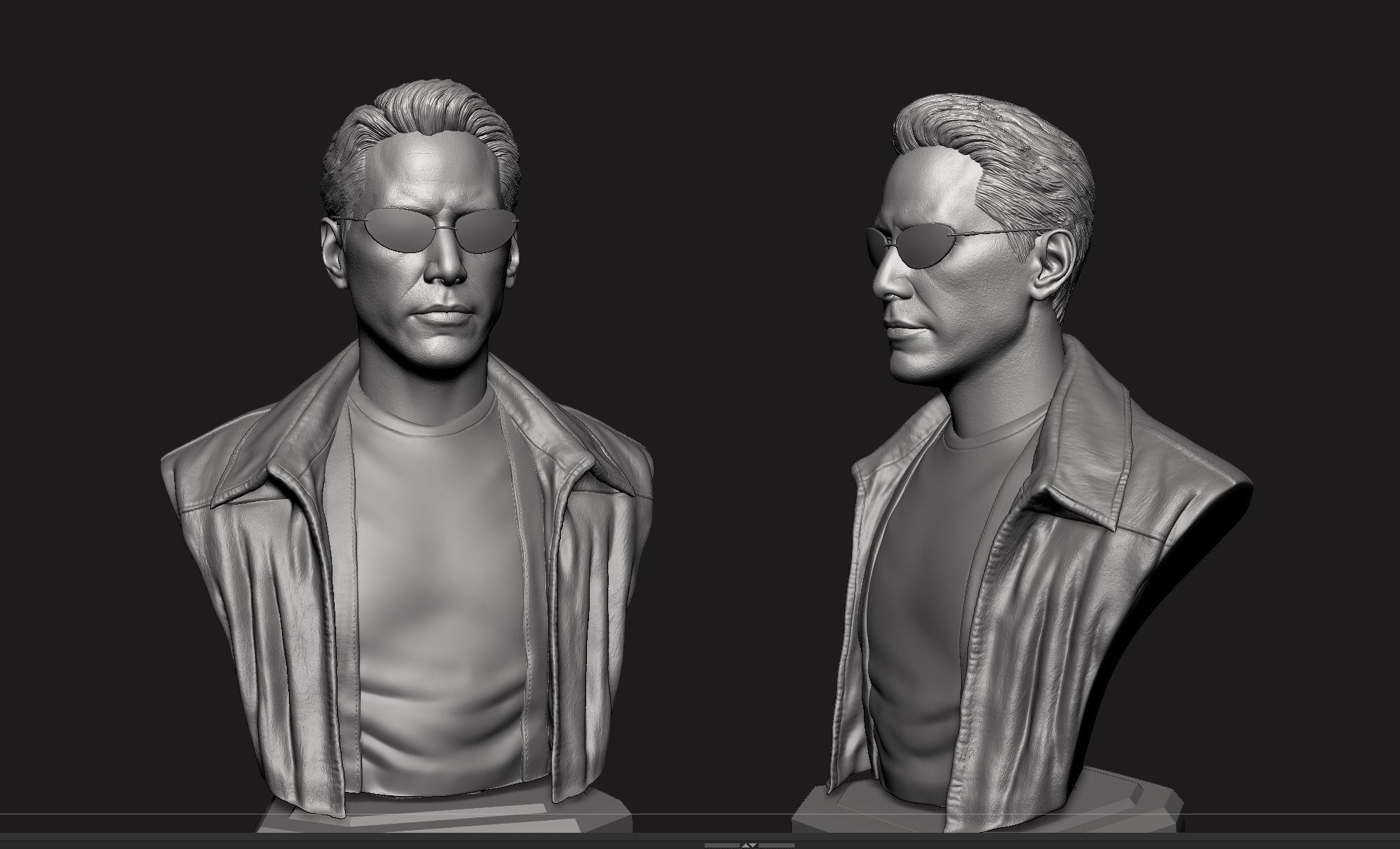 Keanu Reeves - Neo Bust 3D print model_2