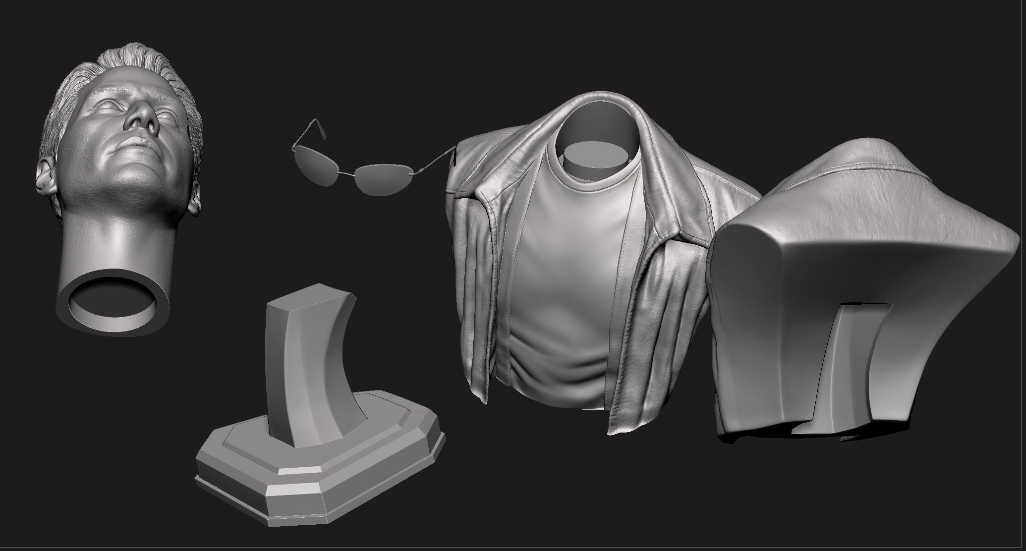 Keanu Reeves - Neo Bust 3D print model_10