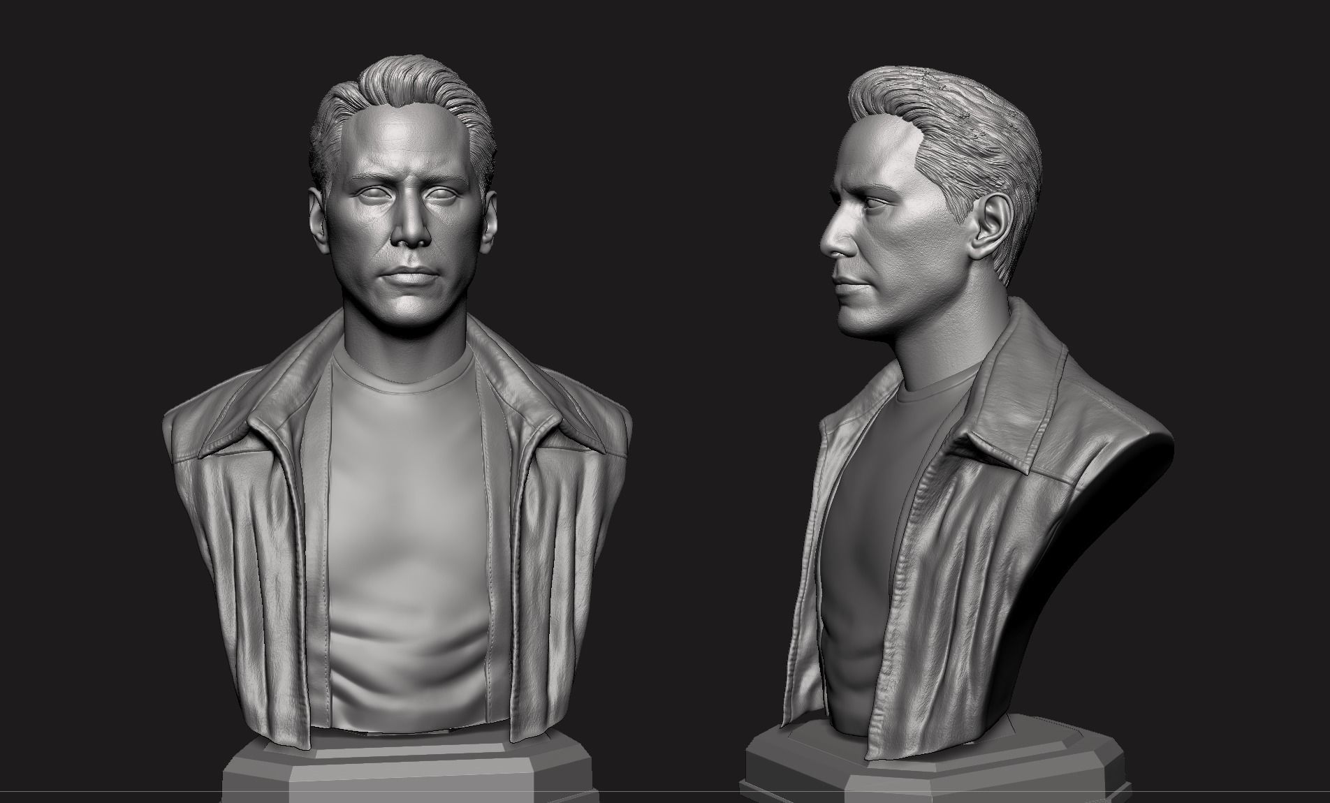 Keanu Reeves - Neo Bust 3D print model_3