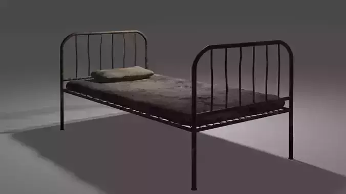 Old Hospital Bed BLENDER FBX OBJ