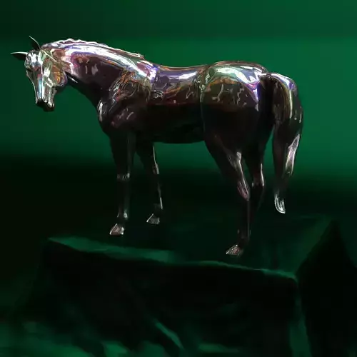 Realistic Horse Figure 3D print model