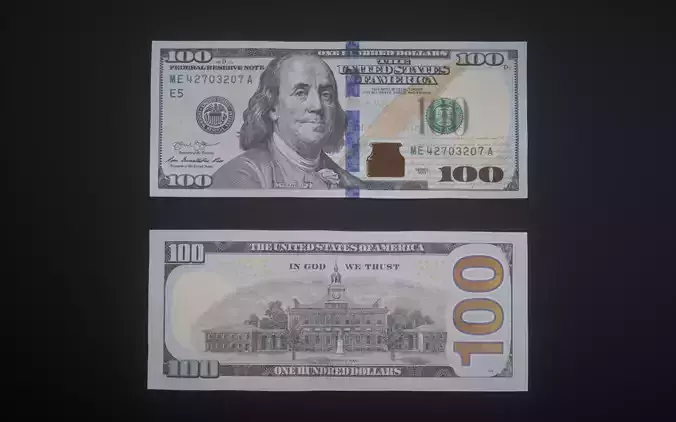100 Dollar Bill 3D model
