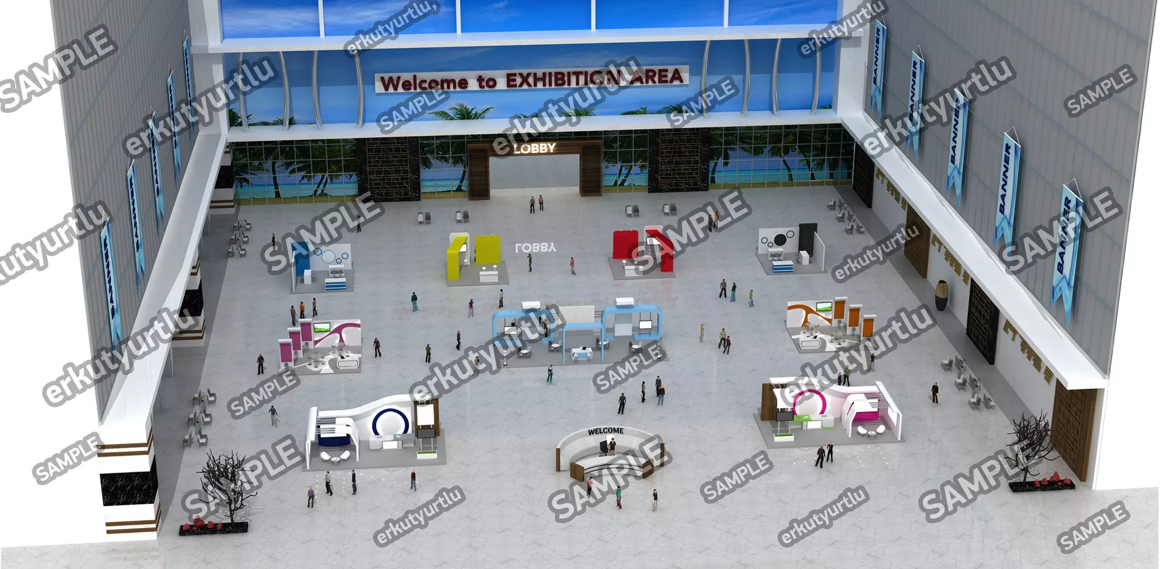 Virtual Exhibition Summit Area 001 3D model