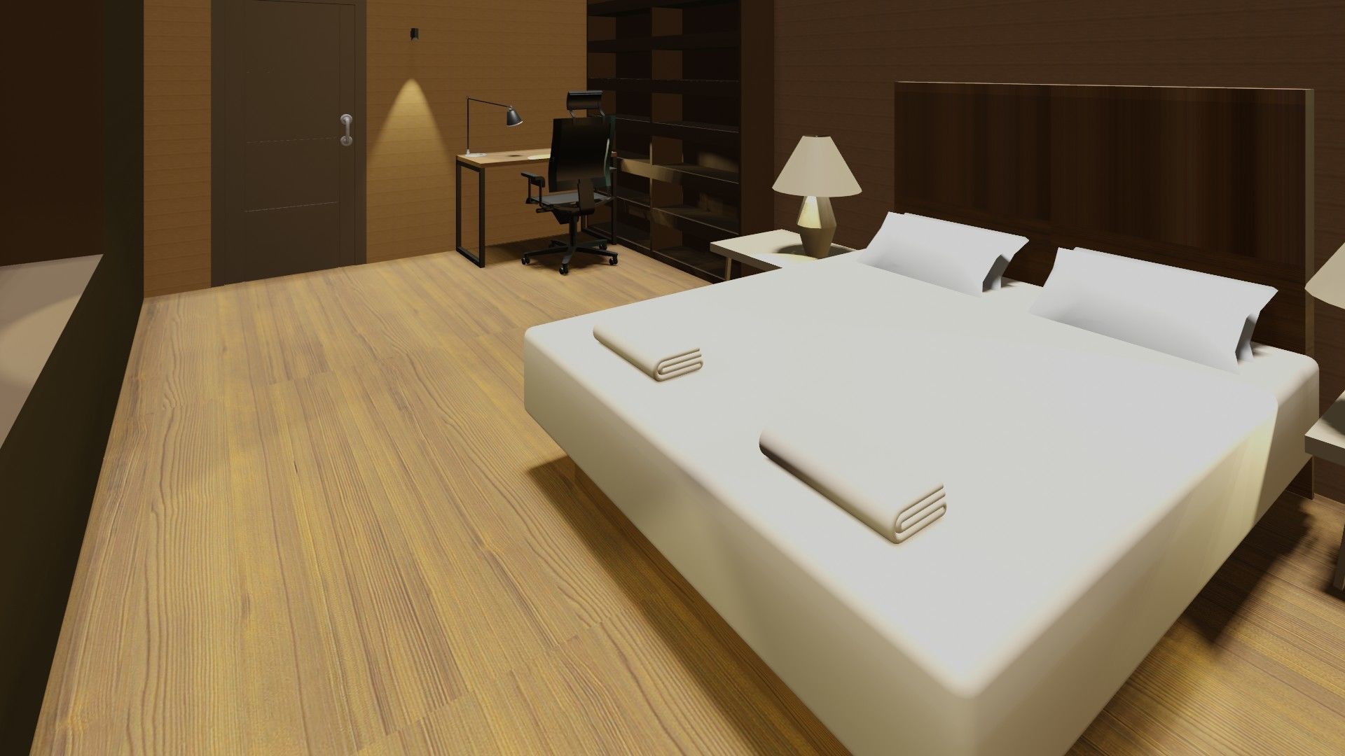 Simple bedroom plan -1 3D model_6