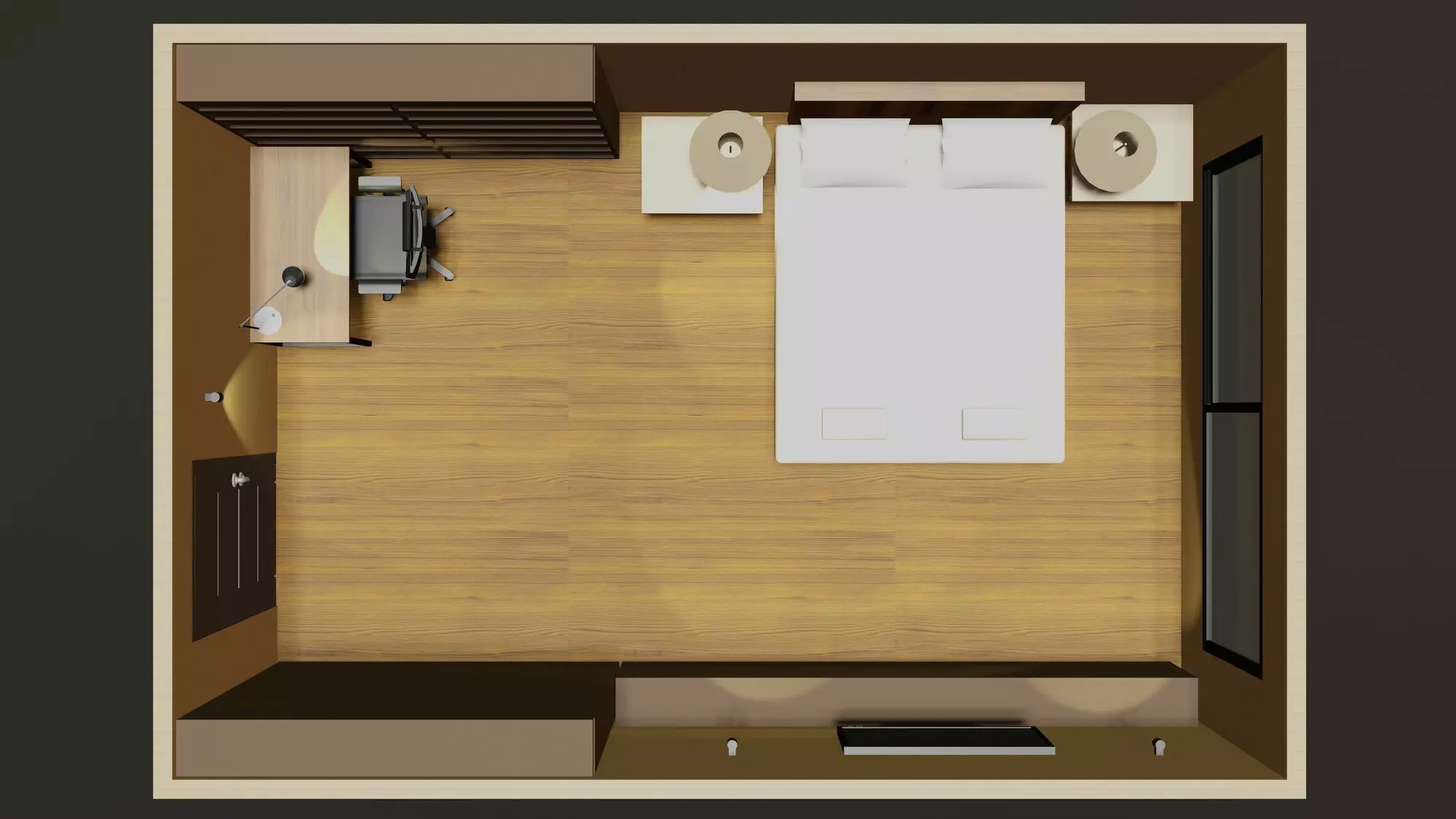 Simple bedroom plan -1 3D model_0