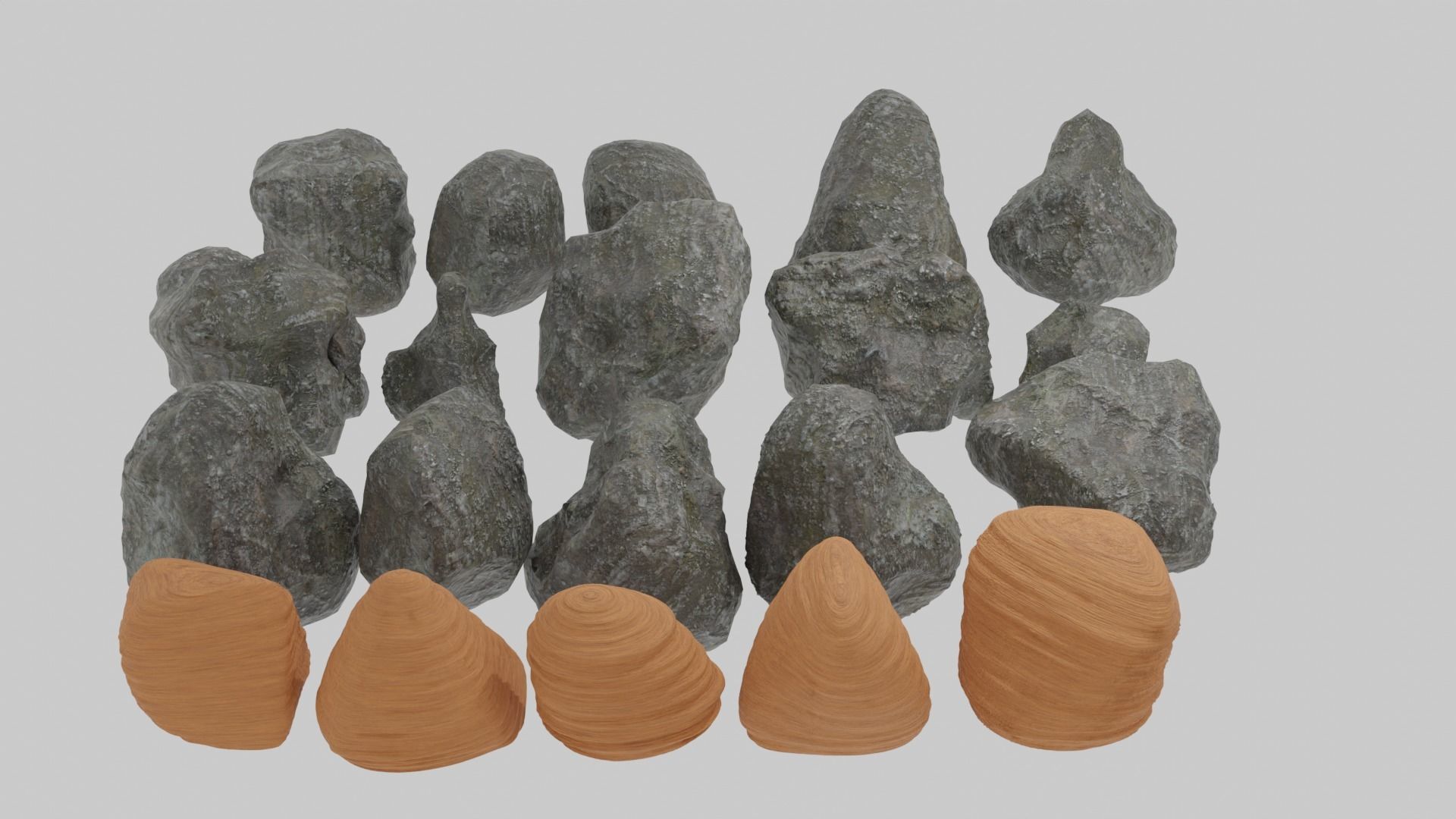 HIGH REALISTIC ROCK PACK Low-poly 3D model_1