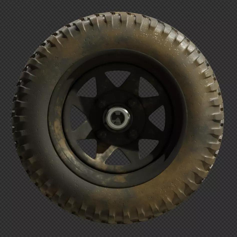 Off road wheel 3D model_0