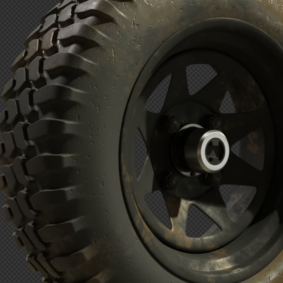 Off road wheel 3D model_1
